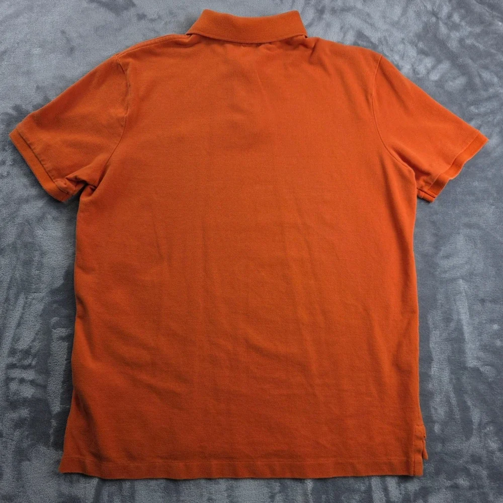 Polo Ralph Lauren Polo Shirt Mens Medium Orange Classic Fit Short Sleeve Pony